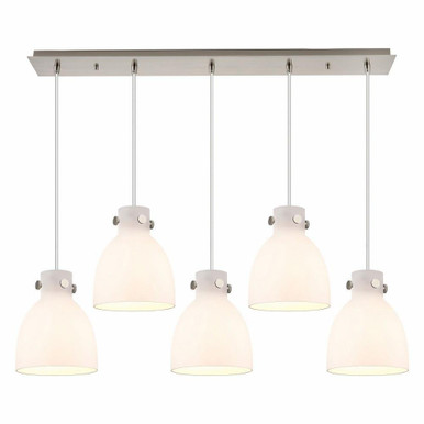 Newton Bell 5 Light Oversized Linear Pendant by Innovations - 125-410-1PS-G412-8