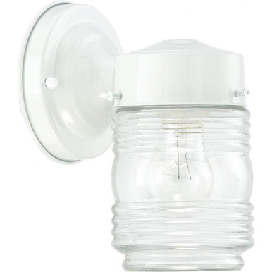 1 Light Jelly Jar Wall Sconce by Quorum - 5010