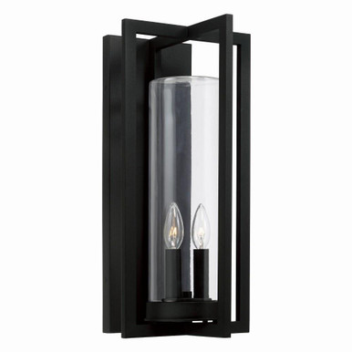 Kent 2 Light Outdoor Wall Lantern by Capital - 948221BK