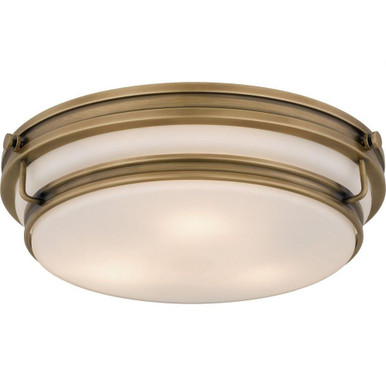 Grafton 3 Light Flush Mount 4.25 Inch Tall and 16 Inch Wide by Quoizel - QFL6776