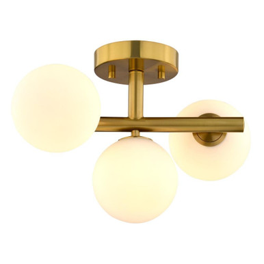 Graham 3 Light Semi Flush Mount 9.5 Inch Tall and 13 Inch Wide by Vaxcel - C0318