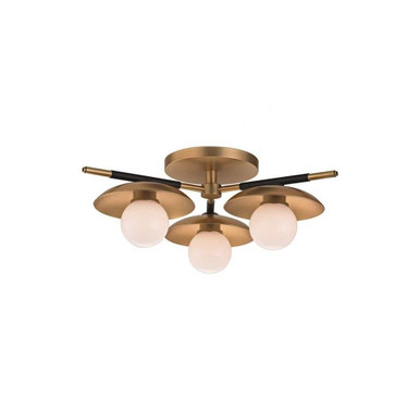 Julien 3 LED 13 Inch Wide Semi Flush Mount by Hudson Valley - 9823