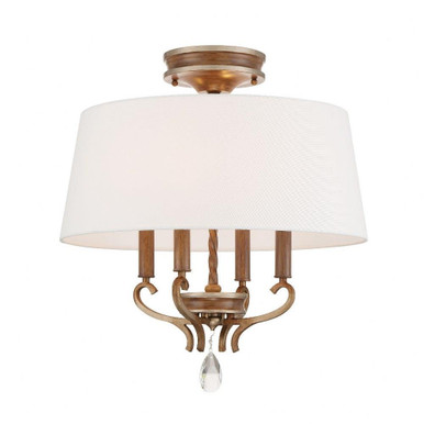 Magnolia Manor 4 Light 19 Inch Wide Semi Flush Mount by Minka Metropolitan - N6552-690