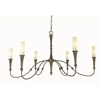 Old Greenwich 6 Light Dining Chandelier 24 Inch X 46 Inch Wide by Framburg - 5976
