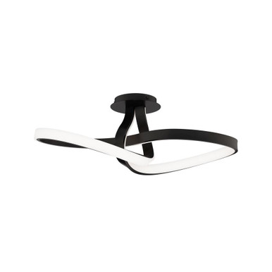 Mobius 1 Light 9.88 Inch Wide Semi Flush Mount by dweLED - FM-35424