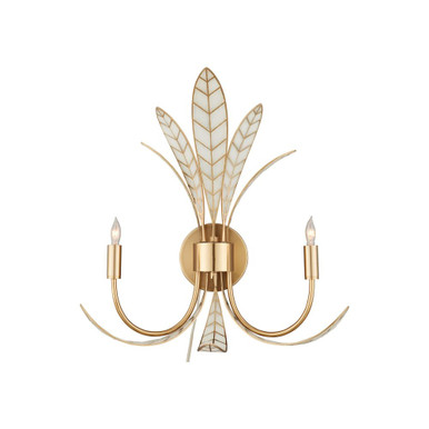 Foliatura 2 Light Wall Sconce 18.5 Inch and 19 Inch Wide by Currey Company - 5000-0301