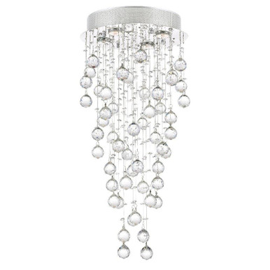 Rain Drop 4 Light 14 Inch Wide Flush Mount by CWI - 6601C14C