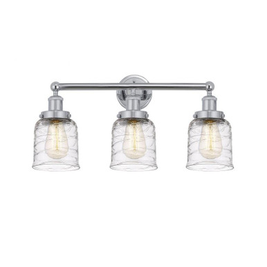 Bell 3 Light Smoke Glass Vanity Light 24.5 Inch Wide by Innovations - 616-3W-G513