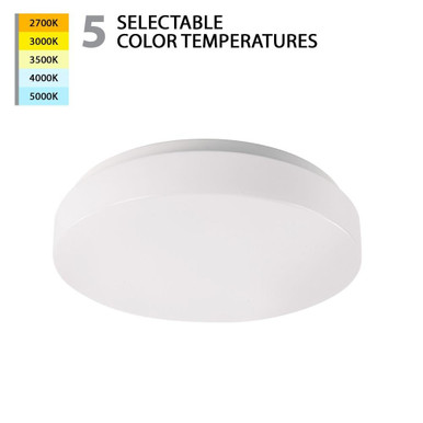 Blo 22W 1 LED 13 Inch Wide Flush Mount by WAC Limited - FM-113-CS-WT