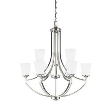 Hanford 9 Light Large 2 Tier Chandelier by Generation Lighting - 3124509