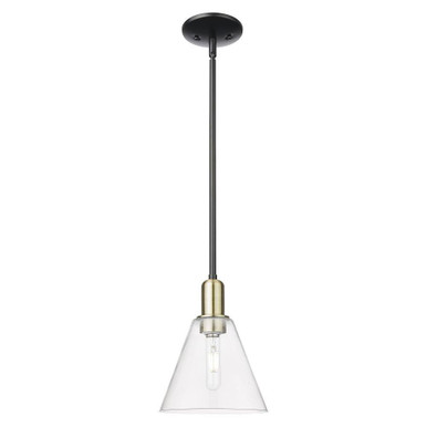 Berkshire Glass 1 Light Stem Hung Mini Pendant 10.63 Inch by Innovations - 716-1S-GBC-8