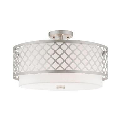 Arabesque 3 Light 18.13 Inch Wide Semi Flush Mount by Livex - 41109