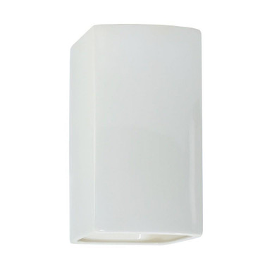 Ambiance 1 Light Small Rectangular Open Top Wall Sconce by Justice Design - CER-0915
