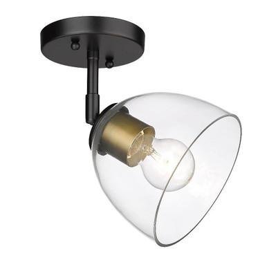 Roxie 1 Light 6.25 Inch Wide Semi Flush Mount by Golden - 6958-SF