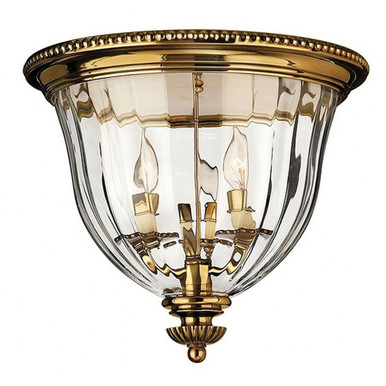 Cambridge 3 Light 11 Inch Wide Flush Mount by Hinkley - 3612BB