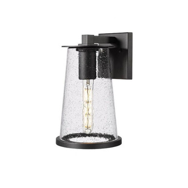 Bar Harbor 1 Light Industrial Outdoor Wall Lantern 12.5 Inch Tall by Z Lite - 5004M-BK