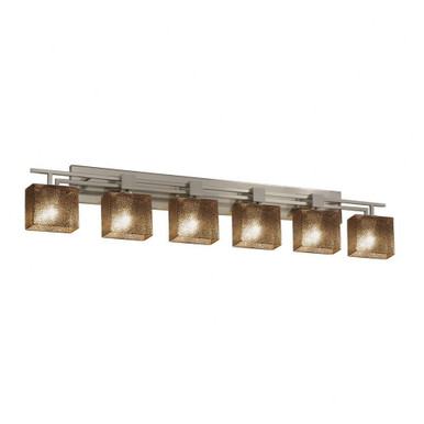 Fusion Aero 6 Light Mror Glass Vanity Light by Justice Design - FSN-8706-55-MROR
