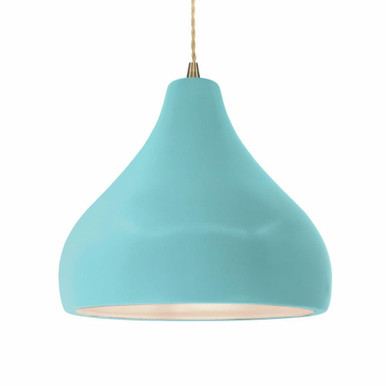 Radiance 1 Light Large Droplet Pendant with Twisted Cord by Justice Design - CER-6565TWST