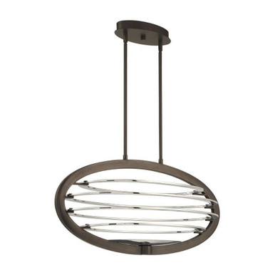Ombra 2 Light Small Oval Chandelier by Eurofase - 38153