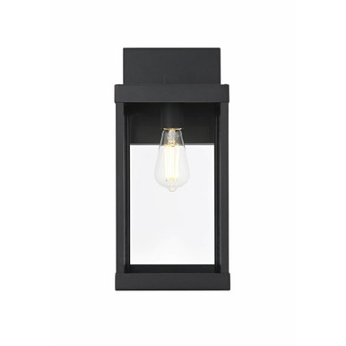 Peter 1 Light Outdoor Wall Mount 18 Inch Tall and 7 Inch Wide by Elegant - OD413W18BK