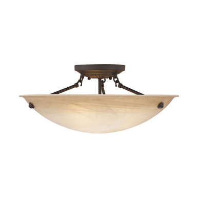 Oasis 3 Light 20 Inch Wide Semi Flush Mount by Livex - 5626-07