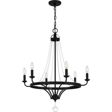 Adelaide 6 Light Medium Chandelier by Quoizel - ADL5026MBK