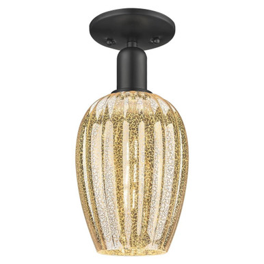 Preston 1 Light Semi Flush Mount 6.25 Inch X 13.25 Inch Tall by Innovations - 716-1C-G457-6