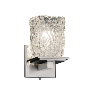 Veneto Luce Montana 1 Light Square Clrt Wall Sconce by Justice Design - GLA-8671-26-CLRT