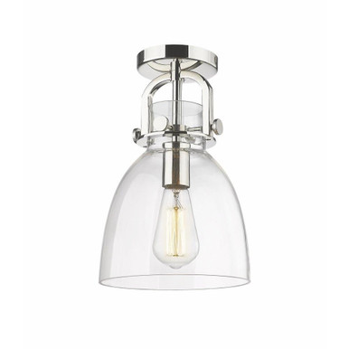 Newton Bell 1 Light Arched Flush Mount 8 Inch Wide by Innovations - 410-1F-G412-8