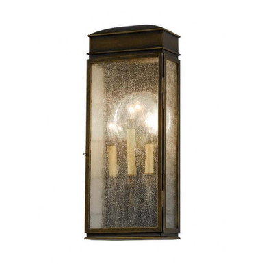 Whitaker 3 Light Outdoor Candle Style Wall Lantern by Generation - OL7402ASTB