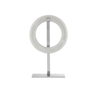 Circle of Life 12 Inch Large Marble Ring Sculpture by Currey Company - 1200-0454
