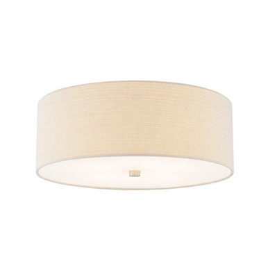 Textile 4 Light 18 Inch Wide Flush Mount by Justice Design - FAB-9731