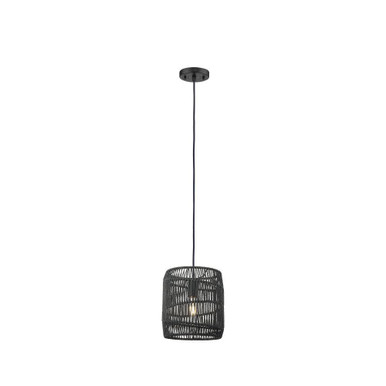 Elwood 1 Light Cord Hung Pendant 9.5 Inch and 8.5 Inch Wide by Innovations - 684-1P-BK-8NT