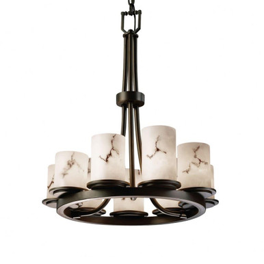 Lumenaria Dakota 9 Light Medium Chandelier by Justice Design FAL-8766-10 - FAL-8766-10
