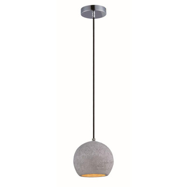 Crete 1 Light Small Pendant by Maxim 12390GYPC - 12390GYPC