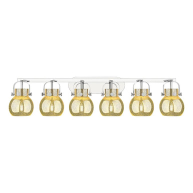 Pilaster II Sphere 6 Light Bath Vanity 45.5 Inch Wide by Innovations - 423-6W-PN-G410-6ME