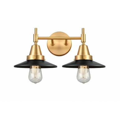Railroad 2 Light Vanity Light 17 Inch Wide by Innovations - 447-2W-M1-M7
