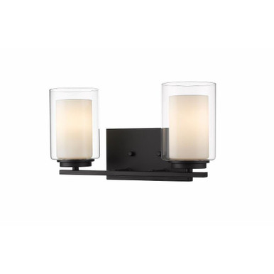 Willow 2 Light Candle Style Vanity Light by Z Lite - 426-2V-MB