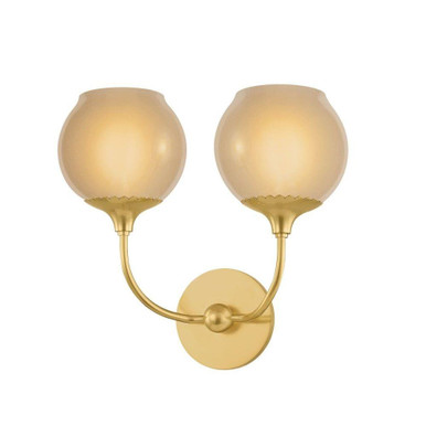 Daya 2 Light Wall Sconce 12.5 Inch Tall and 13.75 Inch Wide by Mitzi - H1098102-AGB