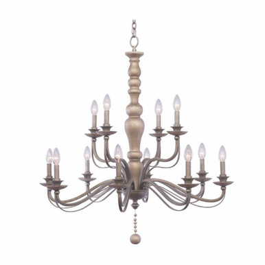 Colony 12 Light Oversized 2 Tier Chandelier by Kalco - 506353DS