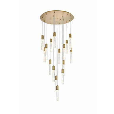 Aurora 6.5W 16 LED Chandelier 19 Inch Tall and 36 Inch Wide by Elegant - 2089G36