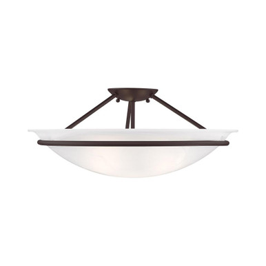 Newburgh 3 Light 20 Inch Wide Semi Flush Mount by Livex - 4825