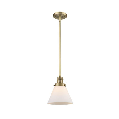 Cone 1 Light Stem Hung Mini Pendant 10 Inch and 8 Inch Wide by Innovations - 201S-G4