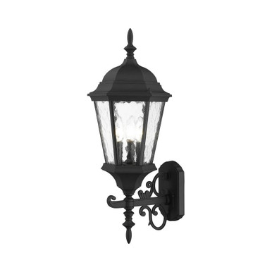 Hamilton 3 Light Outdoor Wall Lantern 23.5 Inch Tall by Livex - 75467-14