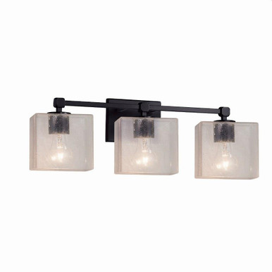 Fusion Tetra 3 Light Seed Glass Vanity Light by Justice Design - FSN-8423-55-SEED