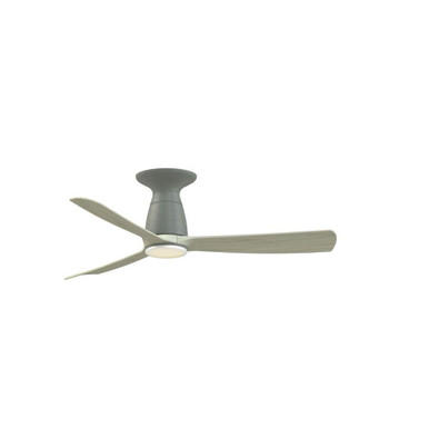 Kute 3 Blade Flush Ceiling Fan with Light Kit 44 Inch Wide by Fanimation - FPD8547AGP-LK-F