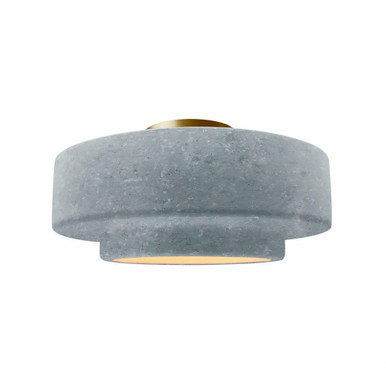 Radiance 1 Light Medium Tier Concrete Semi Flush Mount by Justice Design - CER-6363-CONC