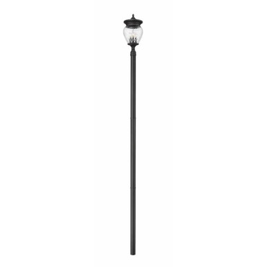 Davina 4 Light Outdoor Post Mount 143.25 x 12 Inches by Z-Lite - 5016PHBR-5009P120-BK