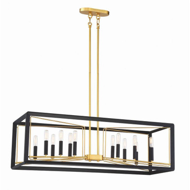 Sable Point 12 Light Medium Pendant by Minka Metropolitan - N7856-707
