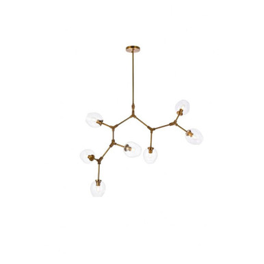 Cavoli 7 Light Large Linear Chandelier by Elegant - 1712G57